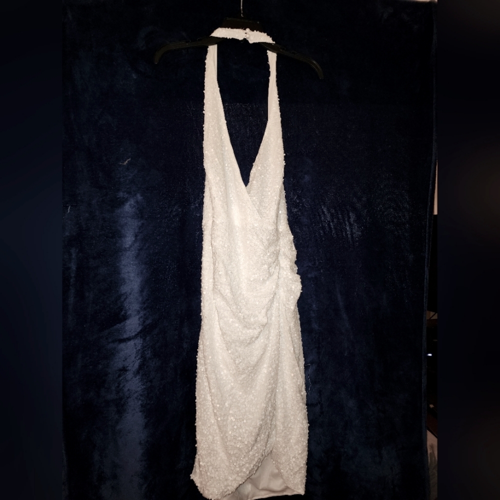 Womens Hallie Sequin Midi Dress